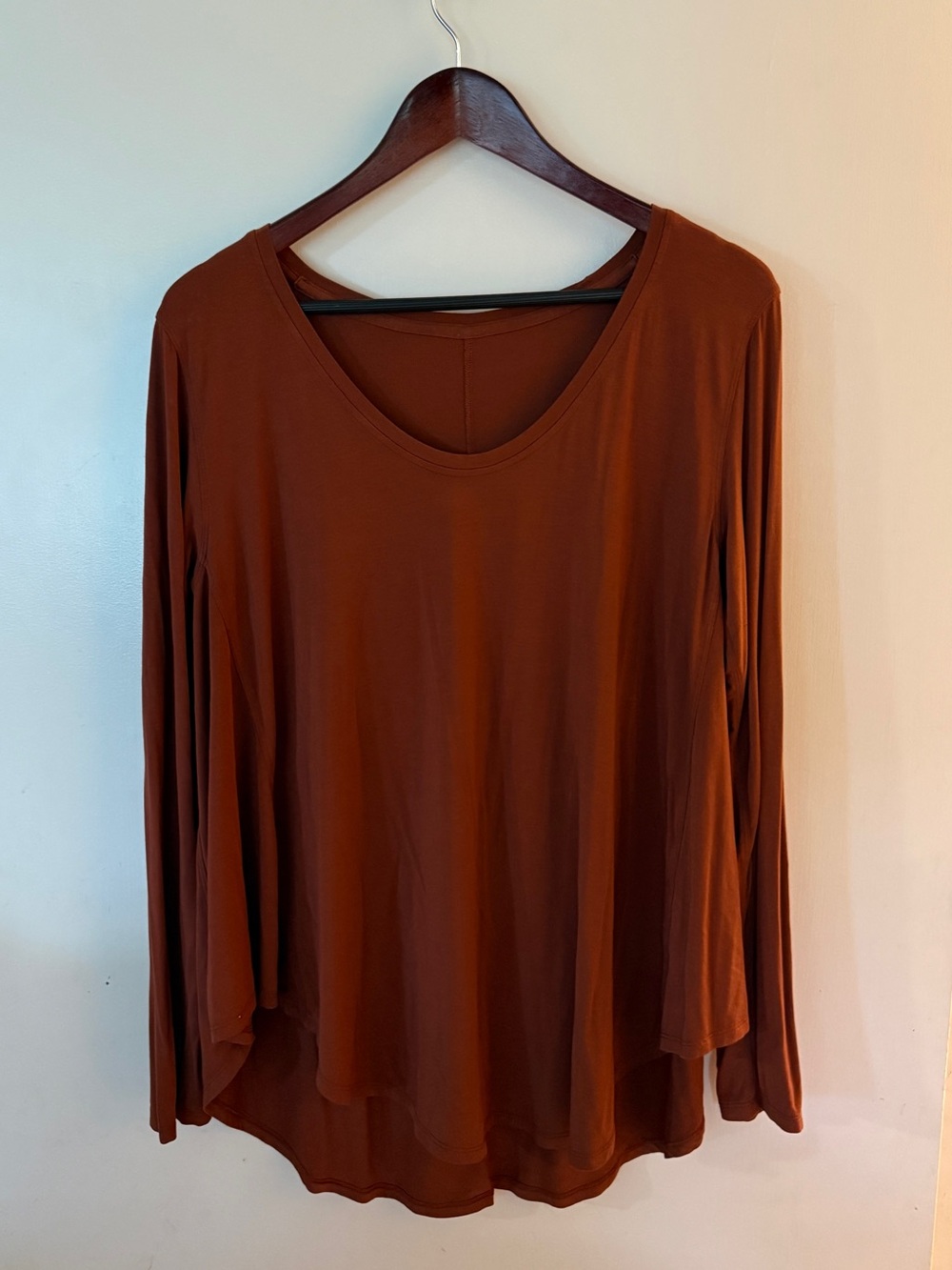 Lululemon Long Sleeve Scoop Neck Top - Rust